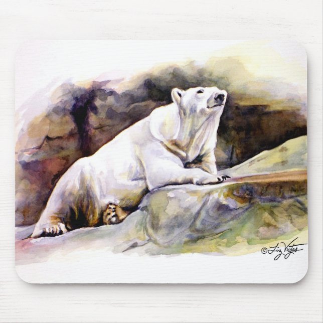 Resting Polar Bear Mousepad (Front)
