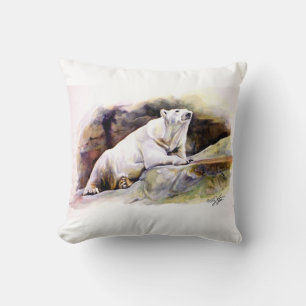 Resting Polar Bear Pillow