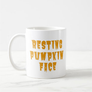 Resting Pumpkin Face - Funny Halloween 2022  Coffee Mug