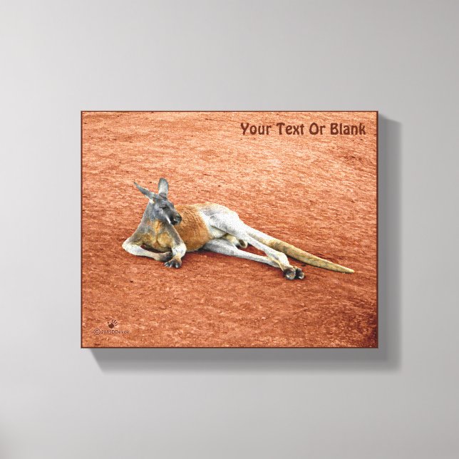 Resting Red Kangaroo Buck Canvas Print (Front)