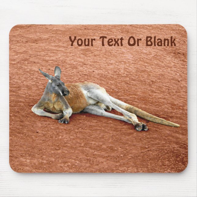 Resting Red Kangaroo Buck Mouse Mat (Front)