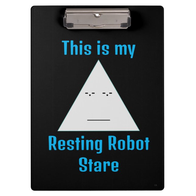 Resting Robot Stare- Clipboard (Front)