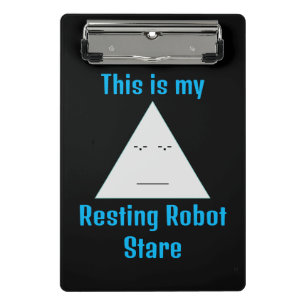 Resting Robot Stare- Mini Clipboard