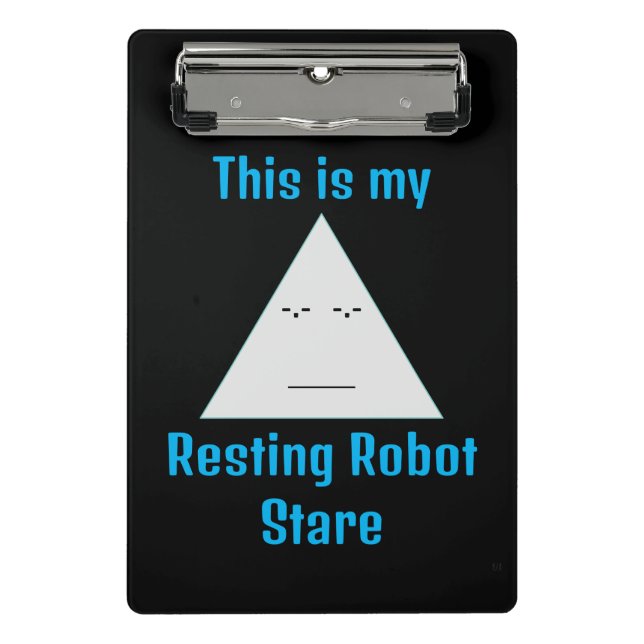 Resting Robot Stare- Mini Clipboard (Front)