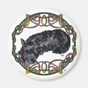 Resting Scottie Celtic Knotwork Magnet