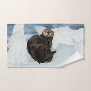 Resting Sea Otter Hand Towel