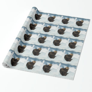 Resting Sea Otter Wrapping Paper