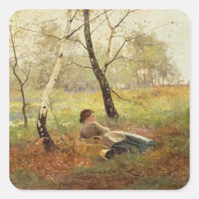 Resting Square Sticker (Front)