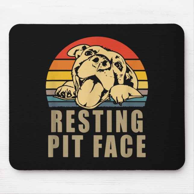 Resting T Face - Tbull Lovers Gift For Men And Wom Mouse Mat (Front)