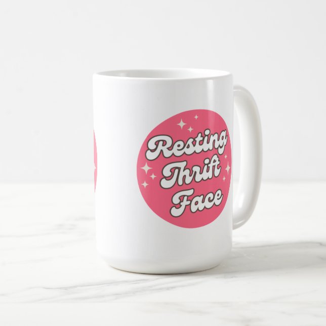 Resting Thrift Face Mug (Front Right)