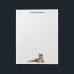 Resting Tiger Personalise Notepad<br><div class="desc">For the powerful person!</div>