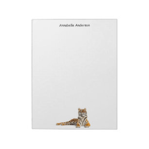 Resting Tiger Personalise Notepad