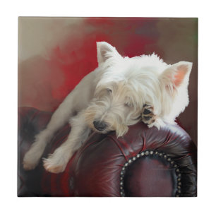 Resting Westie Tile