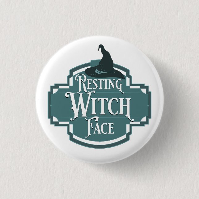 Resting Witch Face 3 Cm Round Badge (Front)