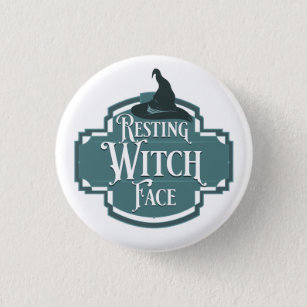 Resting Witch Face 3 Cm Round Badge