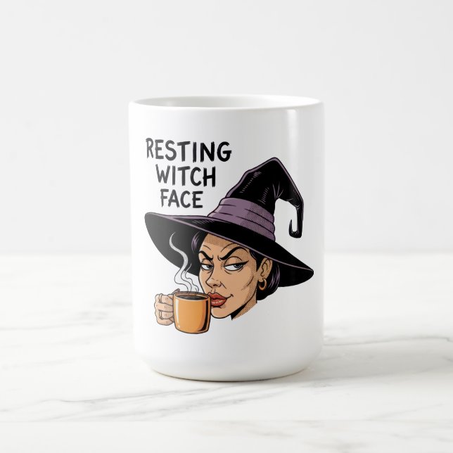 Resting Witch Face Coffee Mug (Center)