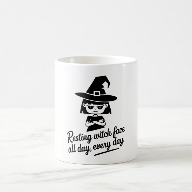 Resting witch face coffee mug (Center)