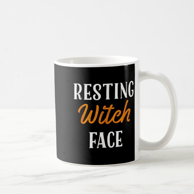 Resting Witch Face Cool Funny Halloween Coffee Mug (Right)