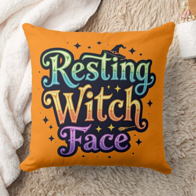 Resting Witch Face Cushion (Blanket)