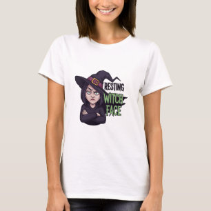 Resting Witch Face Funny Halloween T-shirt