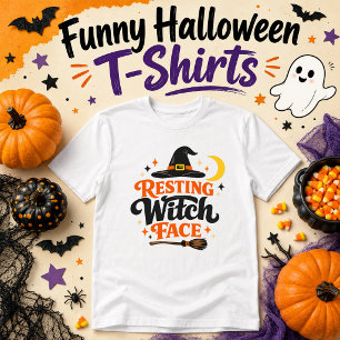 Resting Witch Face Funny Halloween T-Shirt