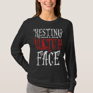 Resting Witch Face Funny Lazy Easy Halloween Costu T-Shirt