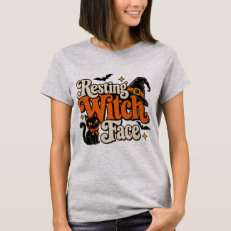Resting Witch Face Funny Retro Halloween T-Shirt