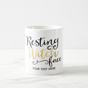 Resting Witch Face Halloween Mug