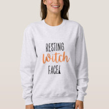 Resting Witch Face Halloween Shirt - Grey