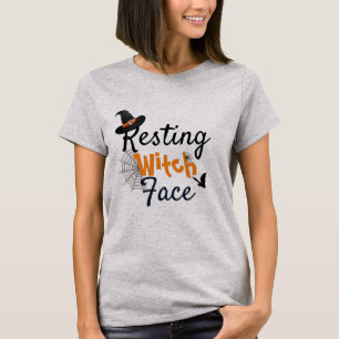 Resting Witch Face Halloween T-shirt