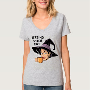 Resting Witch Face Halloween T-Shirt