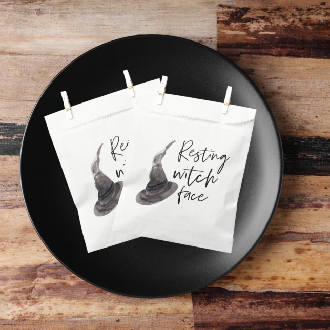 Resting Witch Face | Happy Halloween | Fun Quote | Favour Bags (Creator Uploaded)