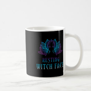Resting Witch Face Lotus Funny Halloween Yoga Witc Coffee Mug
