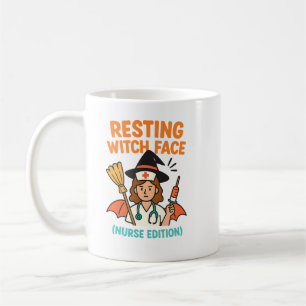 "Resting Witch Face – Nurse Edition" Halloween Mug