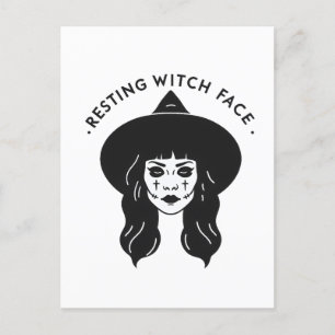 Resting Witch Face Postcard