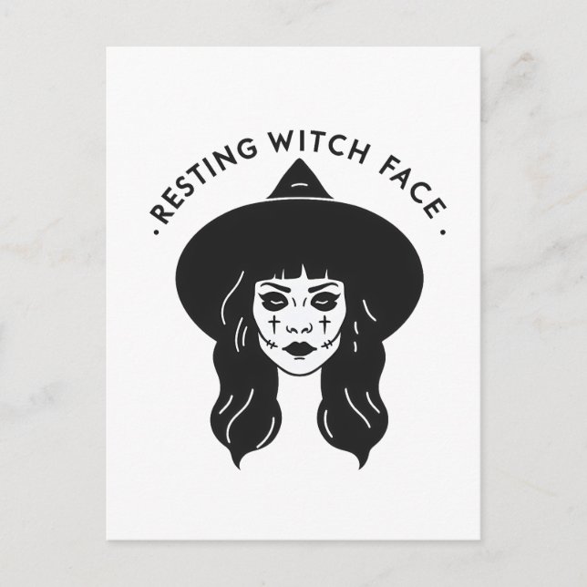 Resting Witch Face Postcard (Front)