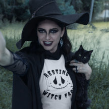 Resting Witch Face: Sassy Cute Halloween T-Shirt 