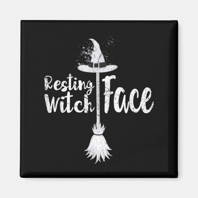 Resting Witch Face Shirt _ Original Halloween Magnet (Front)
