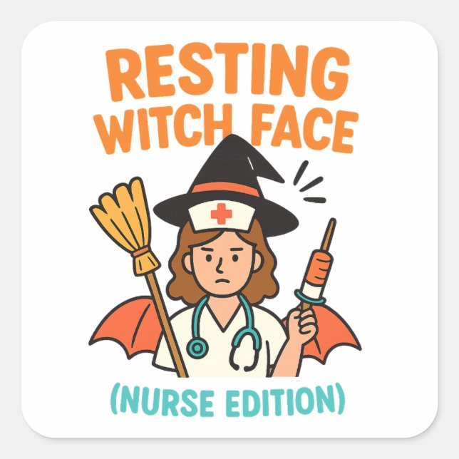 Resting Witch Face Stickers (Front)
