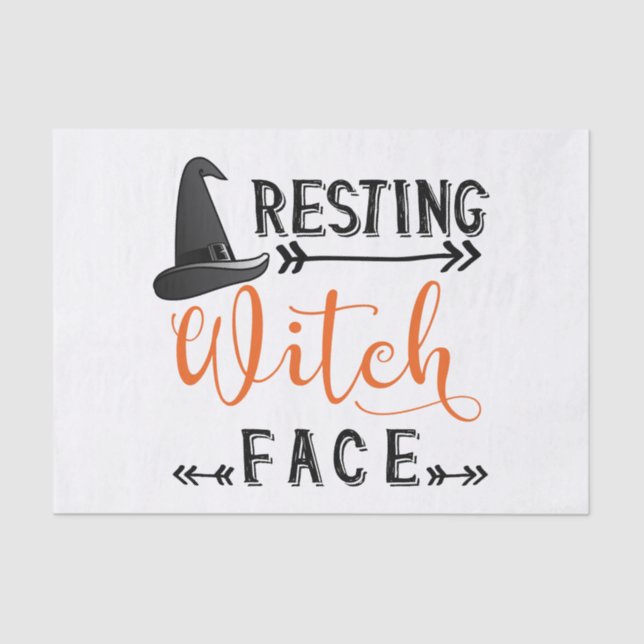 resting witch face tissue paper (Front)