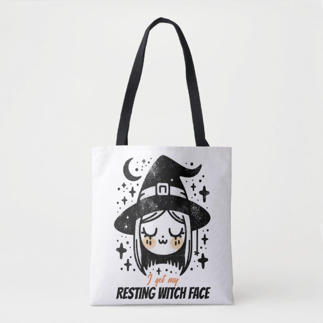 Resting Witch Face Tote Bag (Front)