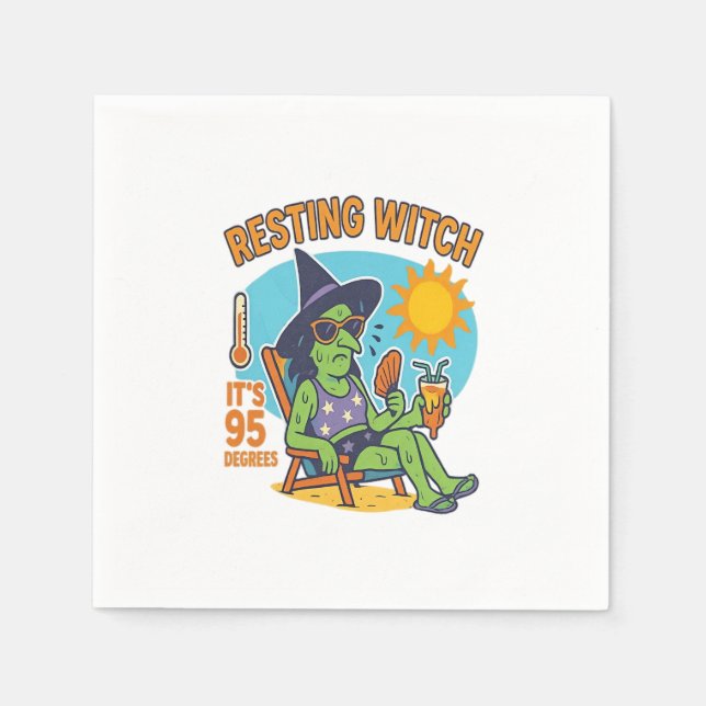 Resting Witch – Summerween Premium Napkin (Front)