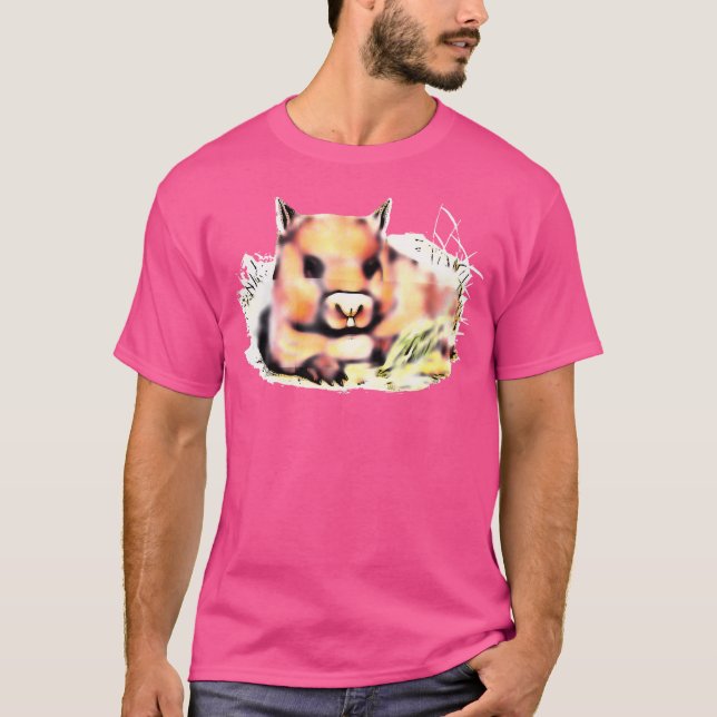 Resting Wombat Comic T-Shirt (Front)