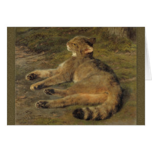 Resting young wildcat CC0481 Rosa Bonheur