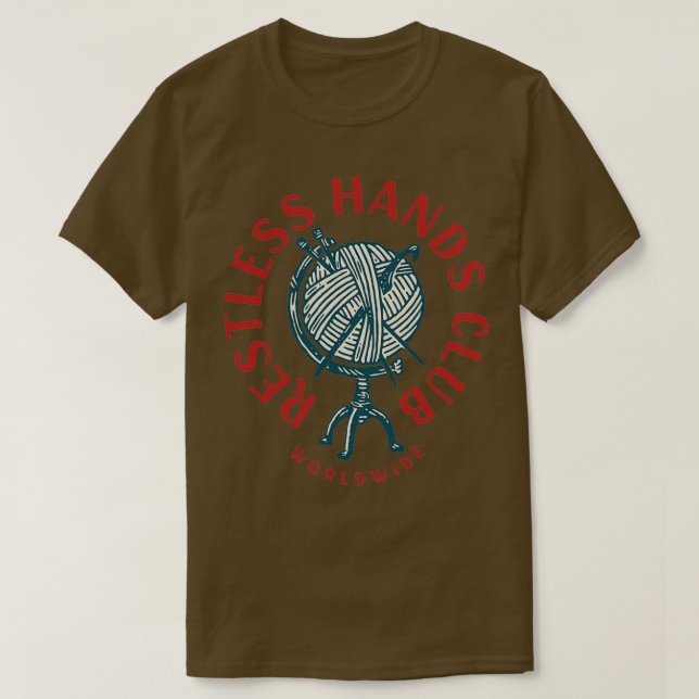 Restless Hands Club 2 Red  T-Shirt (Design Front)