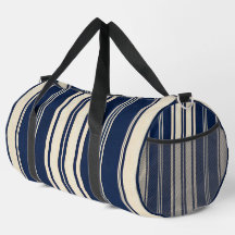 Restoration Ivory Navy Blue Vintage Weave Look
