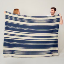 Restoration Ivory Navy Blue Vintage Weave Look