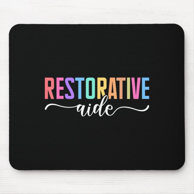 Restorative Aide Designs Unisex-Adults Black Mouse Mat (Front)