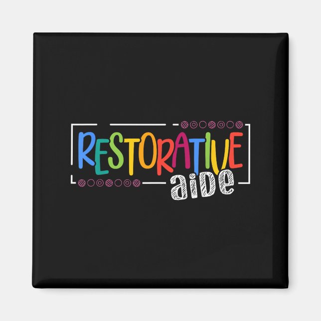 Restorative Aide Designs Unisex-Adults Black Short Magnet (Front)