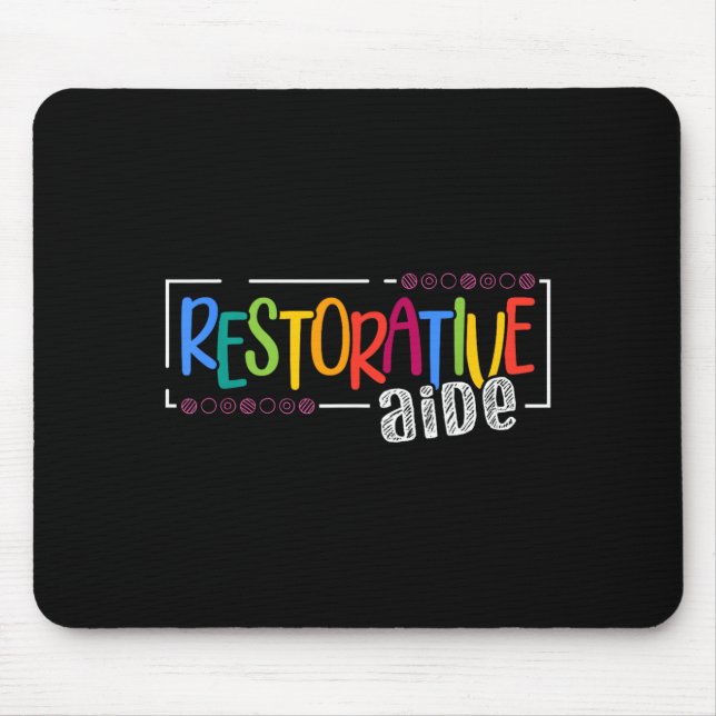Restorative Aide Designs Unisex-Adults Black Short Mouse Mat (Front)